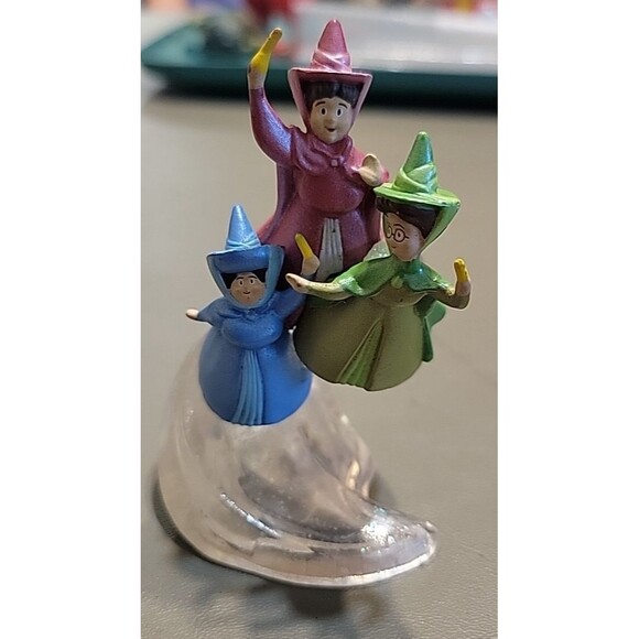 Disney Sleeping Beauty Fairy Godmother cake topper 3” Figure 3 fairies - Picture 3 of 6